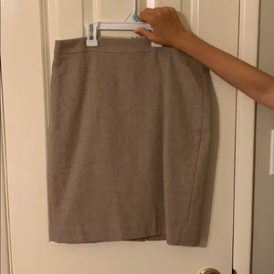 Jcrew Beige Felt Pencil Skirt